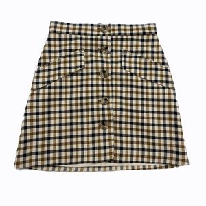 H&M Plaid High Waist Mini Skirt - NWT